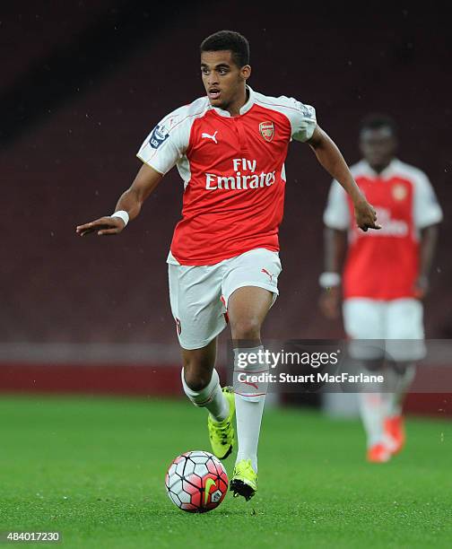 Yassin Fortune of Arsenal during the Barclays U21 match between Arsenal and Fulham at Emirates Stadium on August 14, 2015 in London, England.