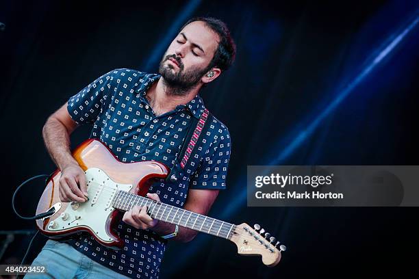 Eric Cannata of Young the Giant performs on Day 2 of the Osheaga Music and Art Festival on August 1, 2015 in Montreal, Canada.