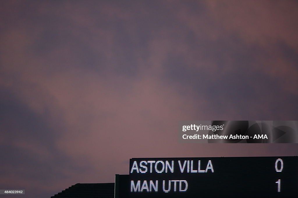 Aston Villa v Manchester United - Premier League
