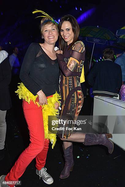 Estelle Martin and Melissa Mars attend the 'Balsao WareHouse' Party At Docks De Paris Aubervilliers on April 10, 2014 in Paris, France.