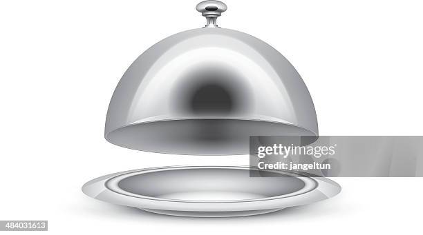 serving platter - metal serving tray stock illustrations