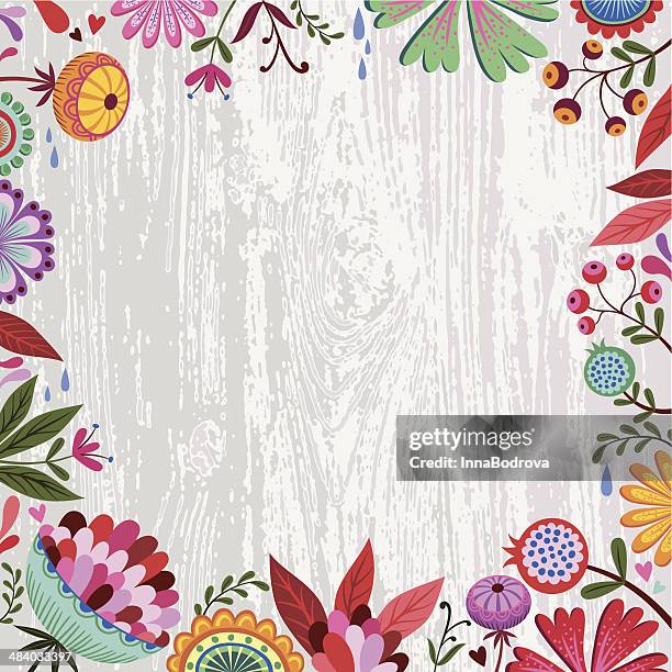 spring-sommer flowers design. - mothers day border stock illustrations