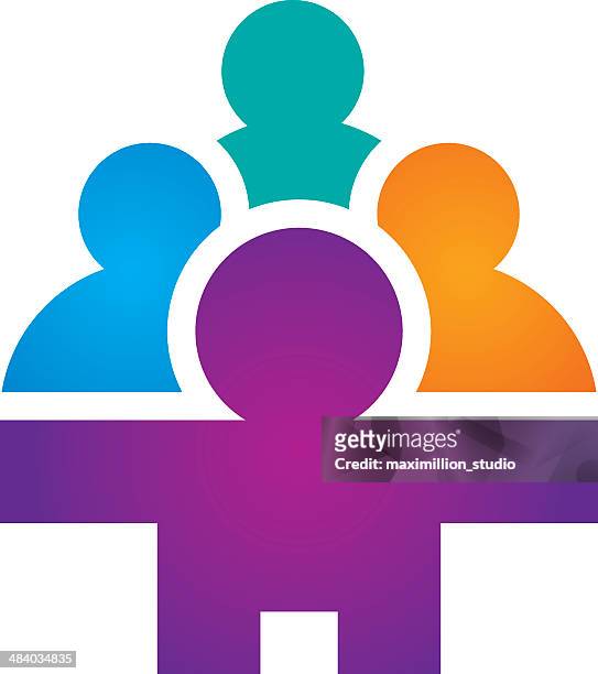 social partnership group community network icon logo - group of animals 幅插畫檔、美工圖案、卡通及圖標