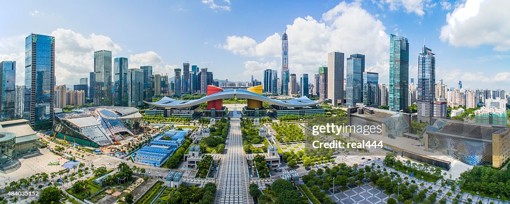 Vista aérea de arranha-céus de fotografia da China, shenzhen