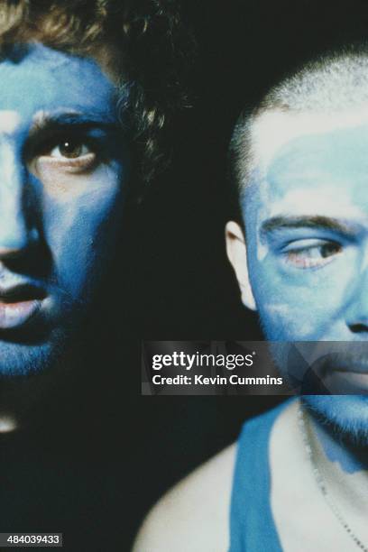 Thomas Bangalter and Guy-Manuel de Homem-Christo of French electronic music duo Daft Punk, circa 1995.