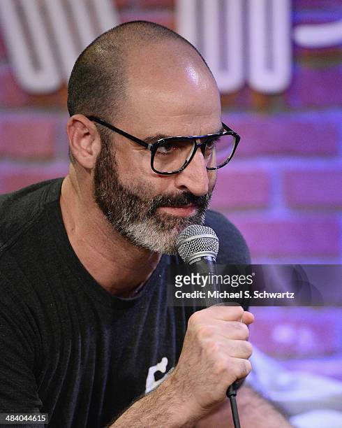 Comedian Brody Stevens performs during his attendance at the 4th Annual Laugh For Sight L.A. All-Star Comedy Benefit at The Hollywood Improv on April...