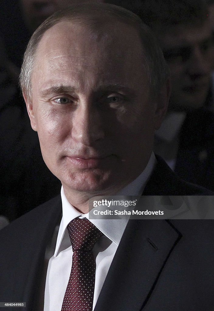 Russian President Vladimir Putin Visits The Cosmonautics Museum