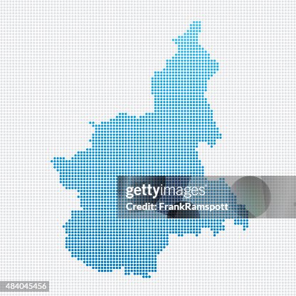 Italy Regions Piemonte Map Blue Dot Pattern Italy Regions Piemonte Map Blue Dot Pattern