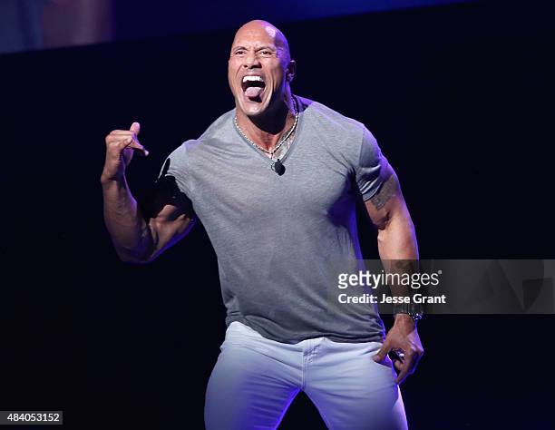 Actor Dwayne Johnson of MOANA took part today in "Pixar and Walt Disney Animation Studios: The Upcoming Films" presentation at Disney's D23 EXPO 2015...