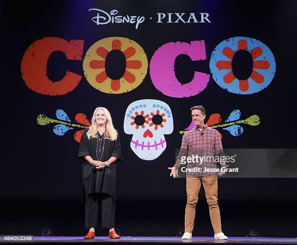 Producer Darla K. Anderson and director Lee Unkrich of COCO took part today in "Pixar and Walt Disney Animation Studios: The Upcoming Films"...