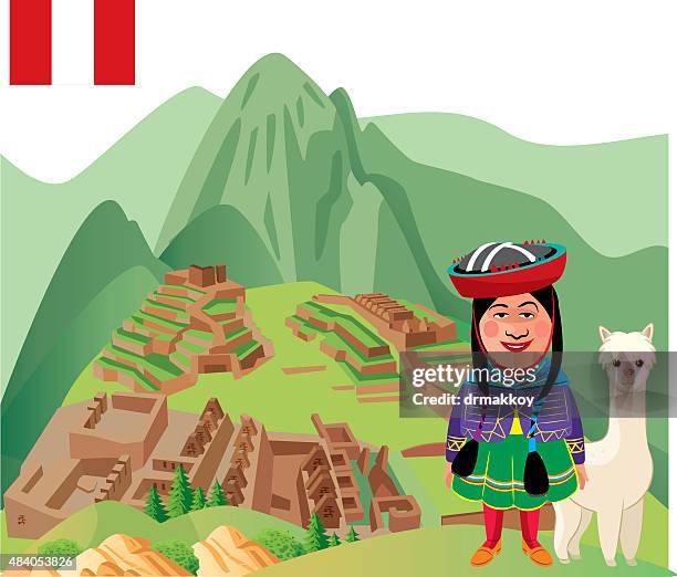 machu picchu - peru stock illustrations