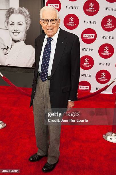 Walter Mirisch attends the 2014 TCM Classic Film Festival's opening night gala and world premiere of the restoration of "Oklahoma!" hosted at the TCL...