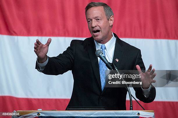 Martin O'Malley, former governor of Maryland and 2016 Democratic presidential candidate, speaks during the annual Democratic Wing Ding in Clear Lake,...