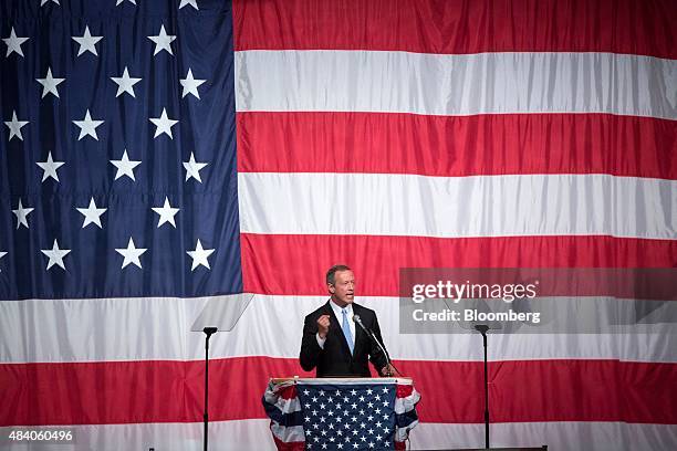 Martin O'Malley, former governor of Maryland and 2016 Democratic presidential candidate, speaks during the annual Democratic Wing Ding in Clear Lake,...