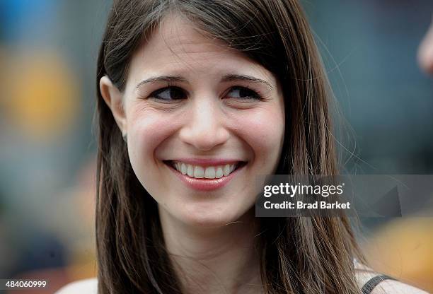 Actress Amelia Rose Blaire visits at NASDAQ MarketSite on April 11, 2014 in New York City.