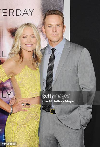 Actor Cole Hauser and wife Cynthia Daniel arrive at the 'Transcendence' - Los Angeles Premiere at Regency Village Theatre on April 10, 2014 in...