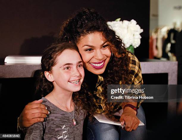 Jordin Sparks attends a fan meet and greet to celebrate her new album 'Right Here, Right Now' at Glendale Galleria on August 14, 2015 in Glendale,...