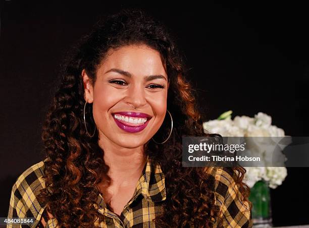 Jordin Sparks attends a fan meet and greet to celebrate her new album 'Right Here, Right Now' at Glendale Galleria on August 14, 2015 in Glendale,...