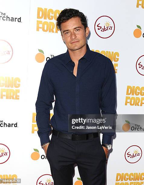 Actor Orlando Bloom attends the premiere of "Digging For Fire" at ArcLight Cinemas on August 13, 2015 in Hollywood, California.