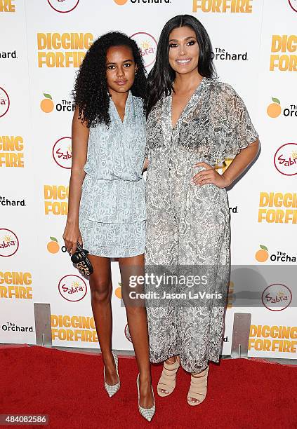 Designer Rachel Roy and daughter Ava Dash attend the premiere of "Digging For Fire" at ArcLight Cinemas on August 13, 2015 in Hollywood, California.