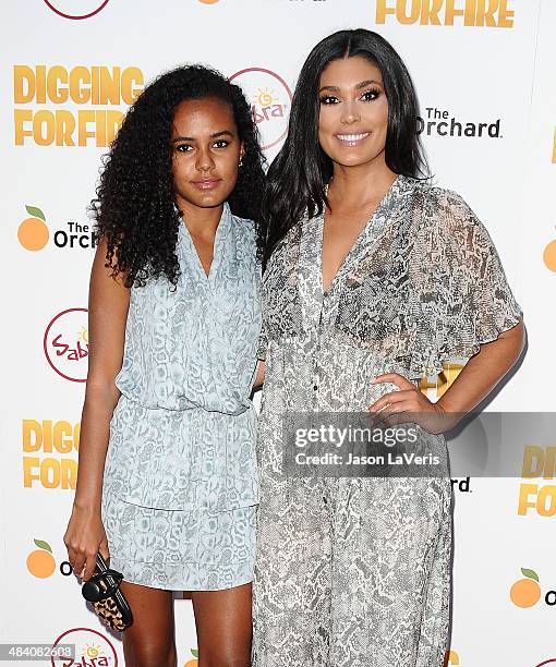 Designer Rachel Roy and daughter Ava Dash attend the premiere of "Digging For Fire" at ArcLight Cinemas on August 13, 2015 in Hollywood, California.