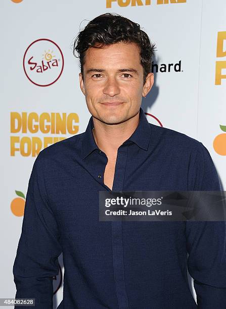 Actor Orlando Bloom attends the premiere of "Digging For Fire" at ArcLight Cinemas on August 13, 2015 in Hollywood, California.