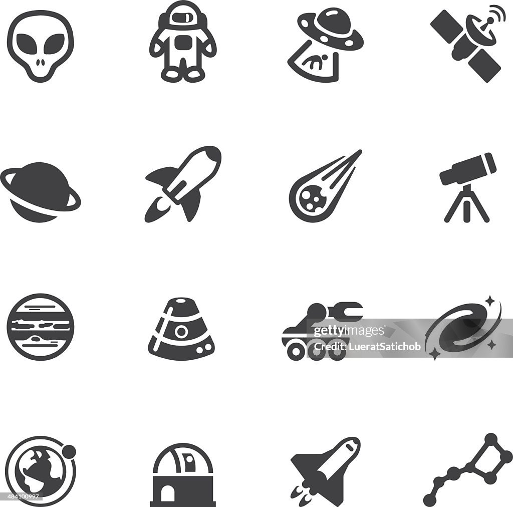 Space Silhouette icons