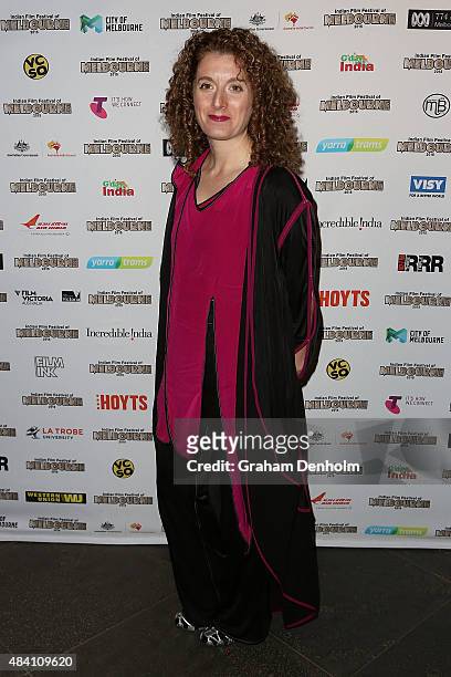 Designer Susan Dimasi poses during the Indian Film Festival of Melbourne Awards Night at National Gallery of Victoria on August 15, 2015 in...
