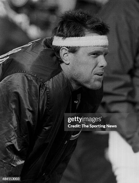 Jim McMahon of the Chicago Bears looks on circa 1980s.