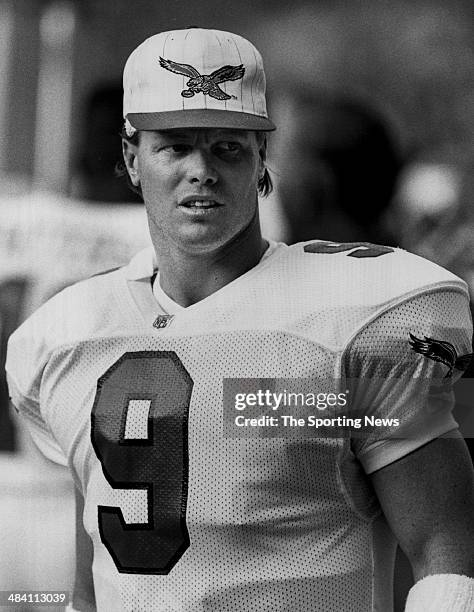 Jim McMahon of the Philadelphia Eagles looks on circa 1990s.