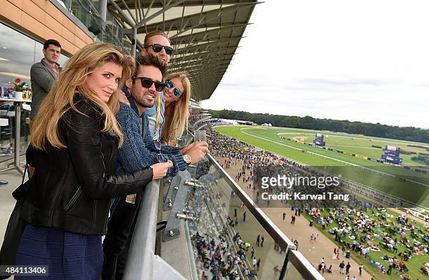 Mel Porter, Max Keble-White, Spencer Matthews and Lauren Frazer-Hutton attend the Red Bull Air Race World Championships at Ascot Racecourse on August...