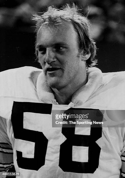 Jack Lambert of the Pittsburgh Steelers looks on circa 1970s.