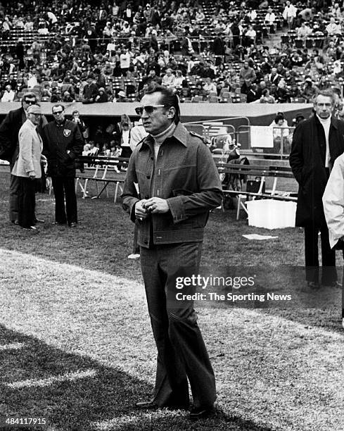 Al Davis of the Oakland Raiders looks on circa 1980s.