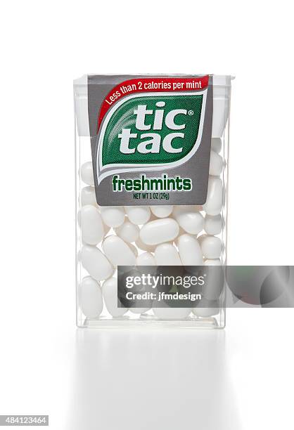 tic tac freshmints plastic container - tic tac stock pictures, royalty-free photos & images