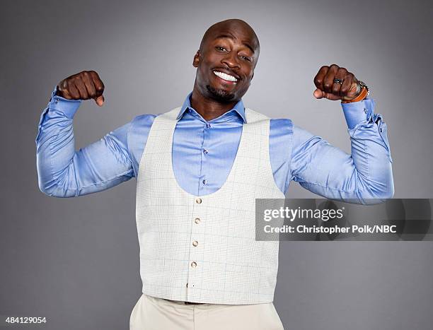 NBCUniversal Portrait Studio, August 2015 -- Pictured: TV personality Akbar Gbajabiamila from "American Ninja Warrior" poses for a portrait at the...