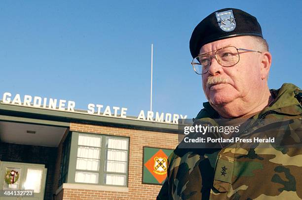 Staff Photo by John Ewing,Tuesday, January 6, 2004: Maine's National Guard commanding officer, Major General Joseph Tinkham, will be retiring soon....