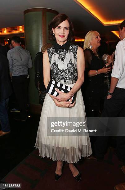 Elizabeth McGovern attends the Downton Abbey wrap party at The Ivy on August 15, 2015 in London, England.