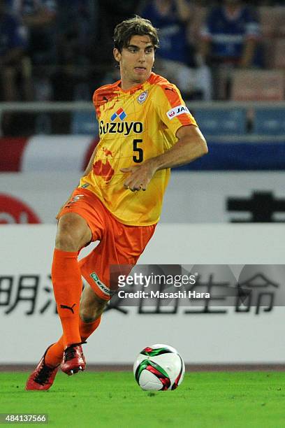 Dejan Jakovic of Shimizu S-Pulse in action during the J.League match between Yokohama F.Marinos and Shimizu S-Pulse at Nissan Stadium on July 29,...