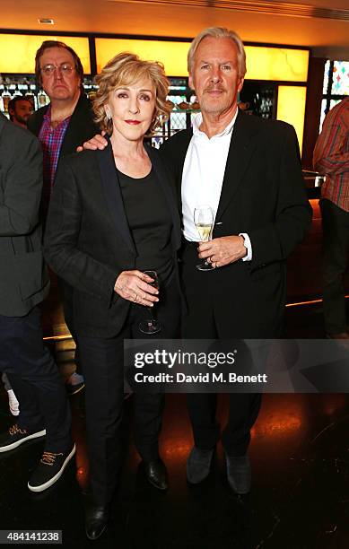 Patricia Hodge and David Robb attend the Downton Abbey wrap party at The Ivy on August 15, 2015 in London, England.