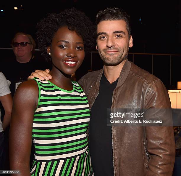Actors Lupita Nyong'o and Oscar Isaac of STAR WARS: THE FORCE AWAKENS took part today in "Worlds, Galaxies, and Universes: Live Action at The Walt...