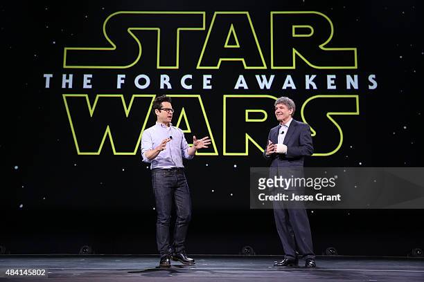 Director J.J. Abrams of STAR WARS: THE FORCE AWAKENS and Chairman of the Walt Disney Studios Alan Horn took part today in "Worlds, Galaxies, and...