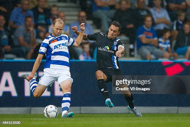 Nathaniel Will of De Graafschap, Bram van Polen of PEC Zwolle during the Jupiler League match between De Graafschap and PEC Zwolle at the Vijverberg...