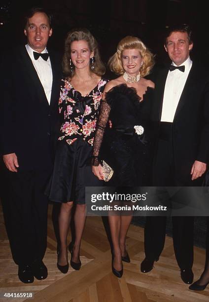 Robert Trump and Blaine Trump, Ivana Trump and Donald Trump at the Rainbow Room in New York City.