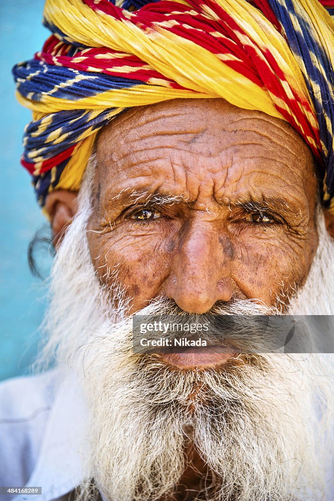 Portrait of Indian old man