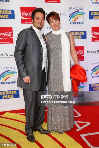 Laith Al-Deen and his wife Melanie Al-Deen attend the Radio Regenbogen Award 2014 on April 11, 2014 in Rust, Germany.