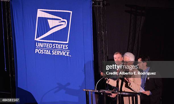 Governor of the United States Postal Service, Mickey D. Barnett, CEO and Director of AFI Jean Picker Firstenberg and weekend daytime host of Turner...