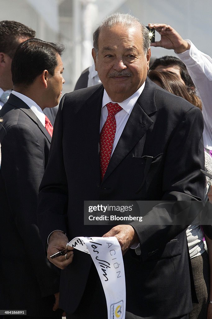 Billionaire Carlos Slim Speaks At Opening Of Telcel Digital Village