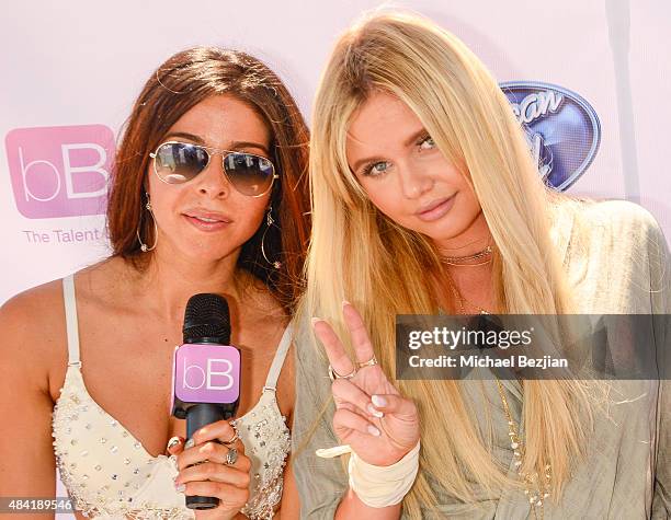 Jennifer Tapiero and Alli Simpson attend American Idol Auditions At bBooth on August 15, 2015 in Culver City, California.