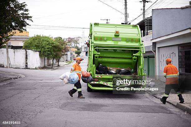 für ihre arbeit - abfallwirtschaft stock-fotos und bilder