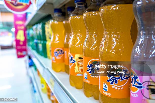 Fanta products in a Chinese supermarket. The strong dollar hit Coca-Colas overseas operations, particularly in China.